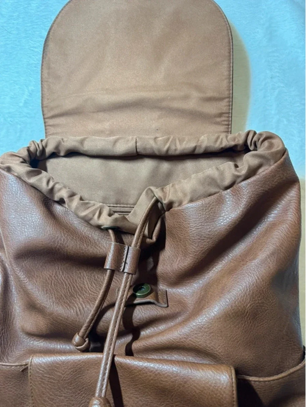 Universal Thread Brown Faux Leather Drawstring Backpack Purse [COPY]